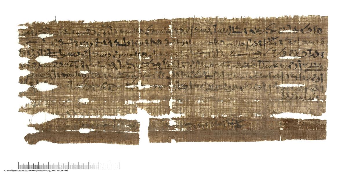 Demotischer Papyrus, Querformatbrief (Korrespondenz Espnebonchis, Sohn des Espneti-hetnetjer) über eine Verfehlung