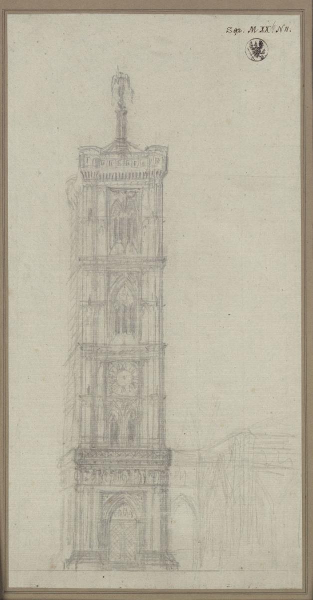 Berlin, Spittelmarkt. Entwurf zur Gertraudenkirche. Turm