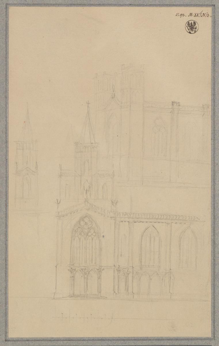 Berlin. Friedrichswerdersche Kirche. Skizzen im gotischen Stil