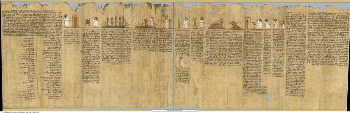 Hieratischer Papyrus mit dem Totenbuch für die Sängerin des Amun Re Ta-remetsch-en-Bastet