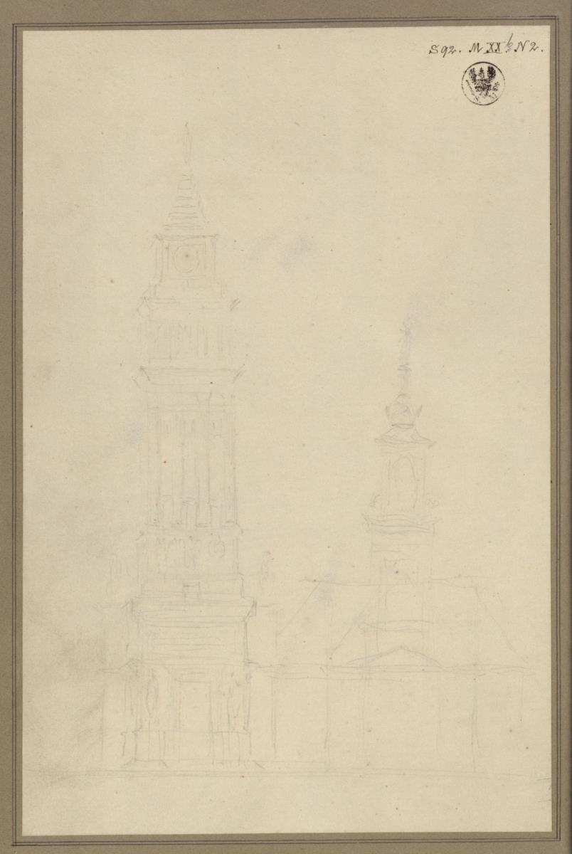 Berlin, Spittelmarkt. Entwurf zur Gertraudenkirche. Turm
