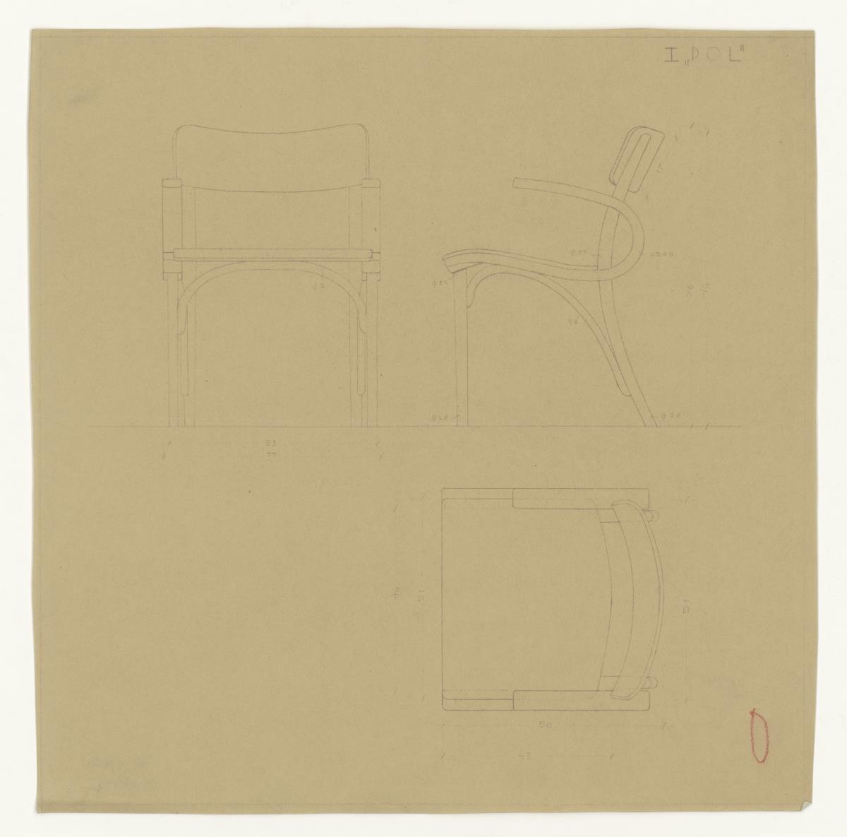 Stuhl I "Pol" (Möbelentwürfe, Bugholzmöbel)