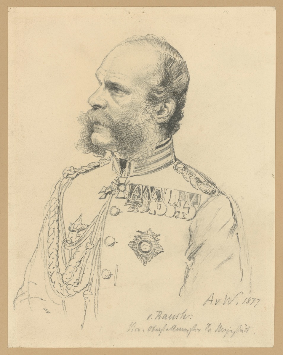 Vizeoberstallmeister Fedor von Rauch (1822-1892). Studie zur "Kaiserproklamation in Versailles"
