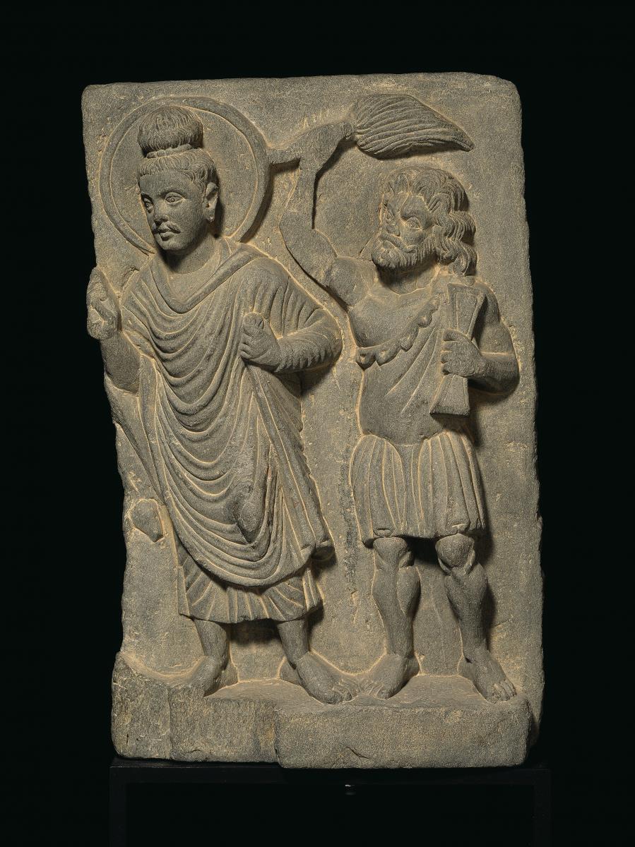 Buddha in Begleitung von Vajrapani