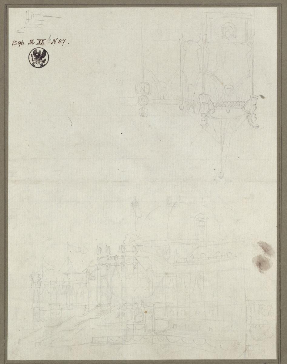 Zelt für die feierliche Übergabe der Legionsadler auf dem Marsfeld in Paris am 5. Dezember 1804