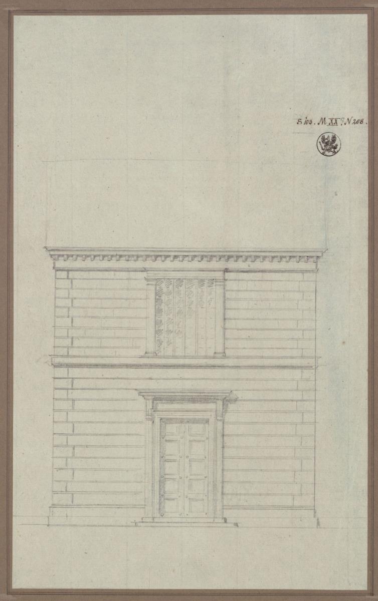Fassade eines einachsigen Gebäudes