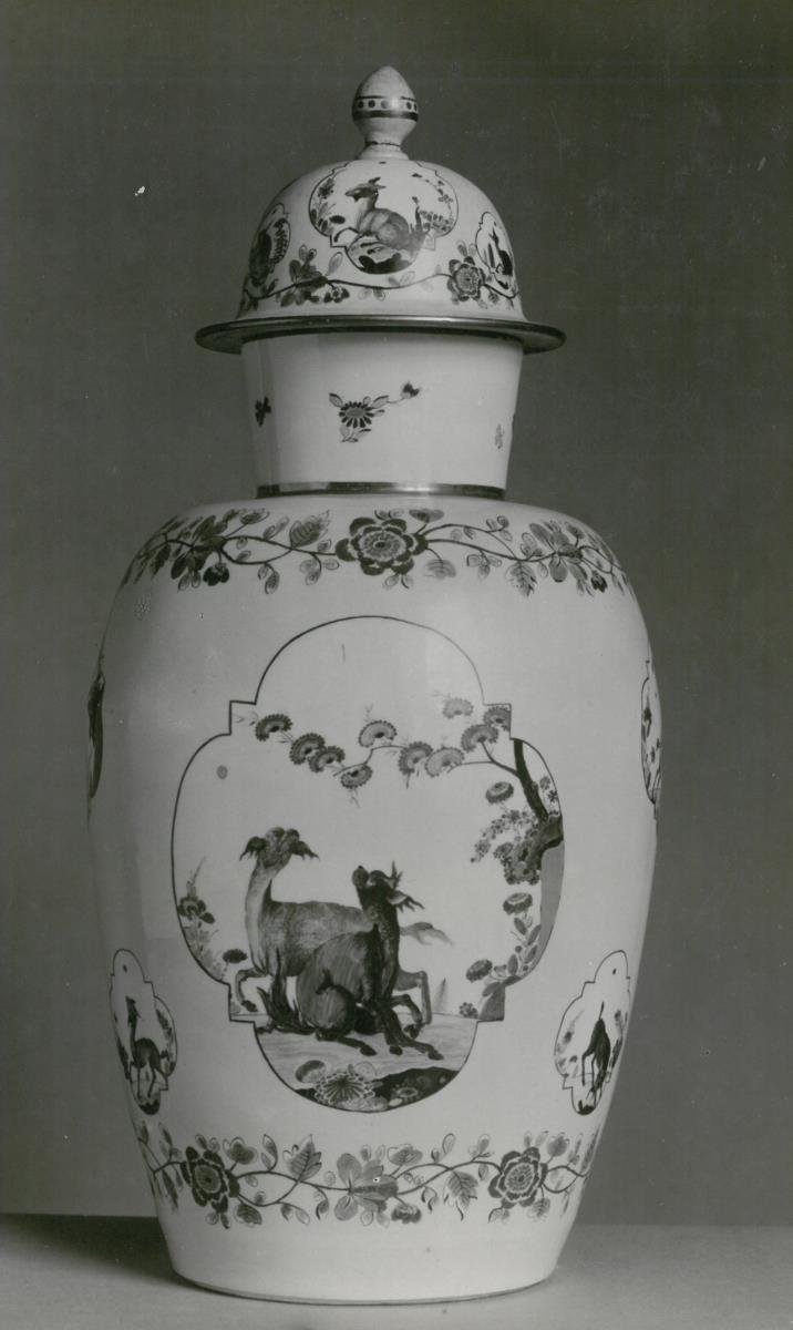Deckelvase