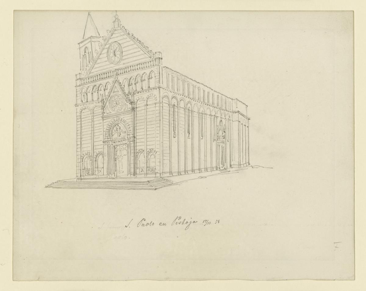 Pistoia,Perspektivische Ansicht von S. Paolo