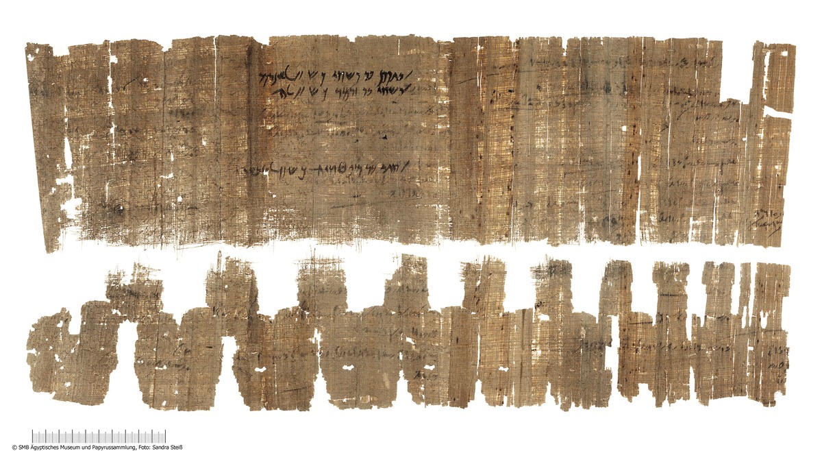 Aramäischer Papyrus mit einer Liste von über 120 Spendengebern an den jüdischen Tempel von Elephantine