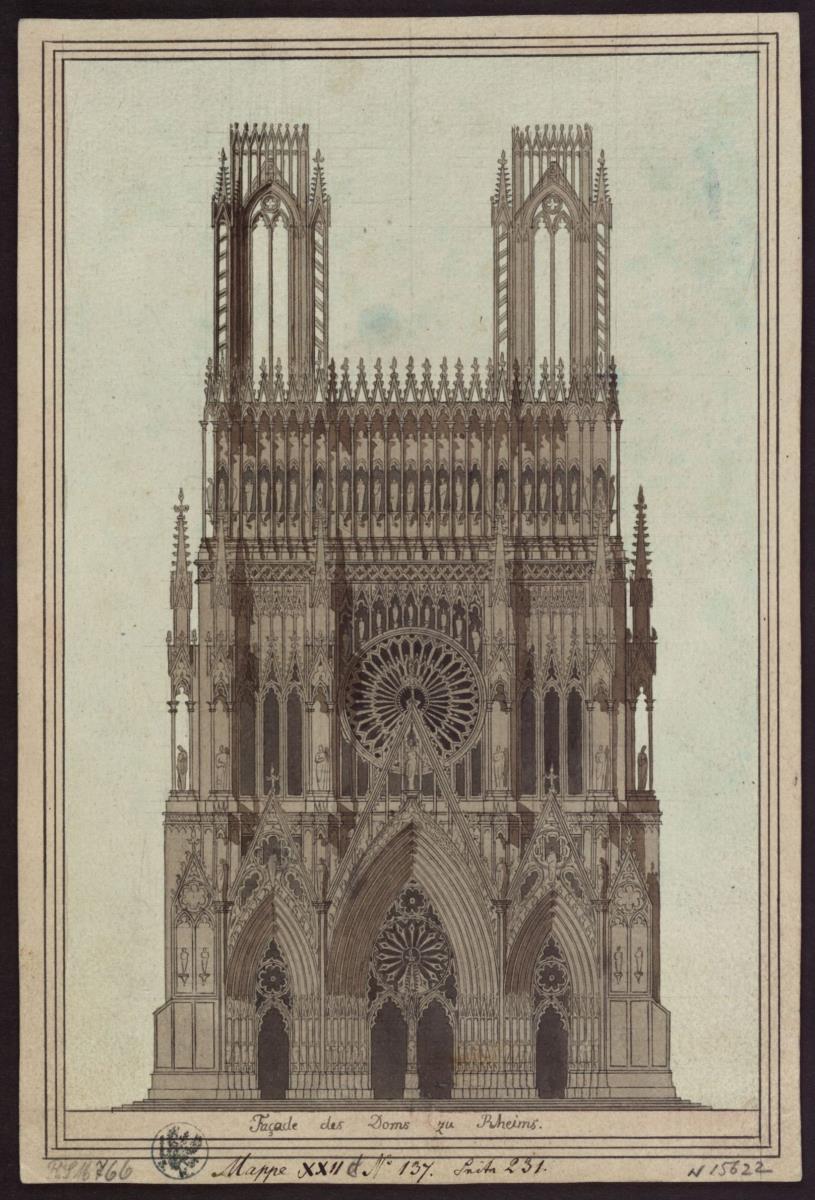 Fassade der Kathedrale von Reims