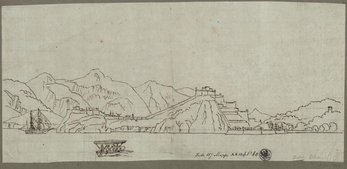 Blick auf Portoferraio auf Elba