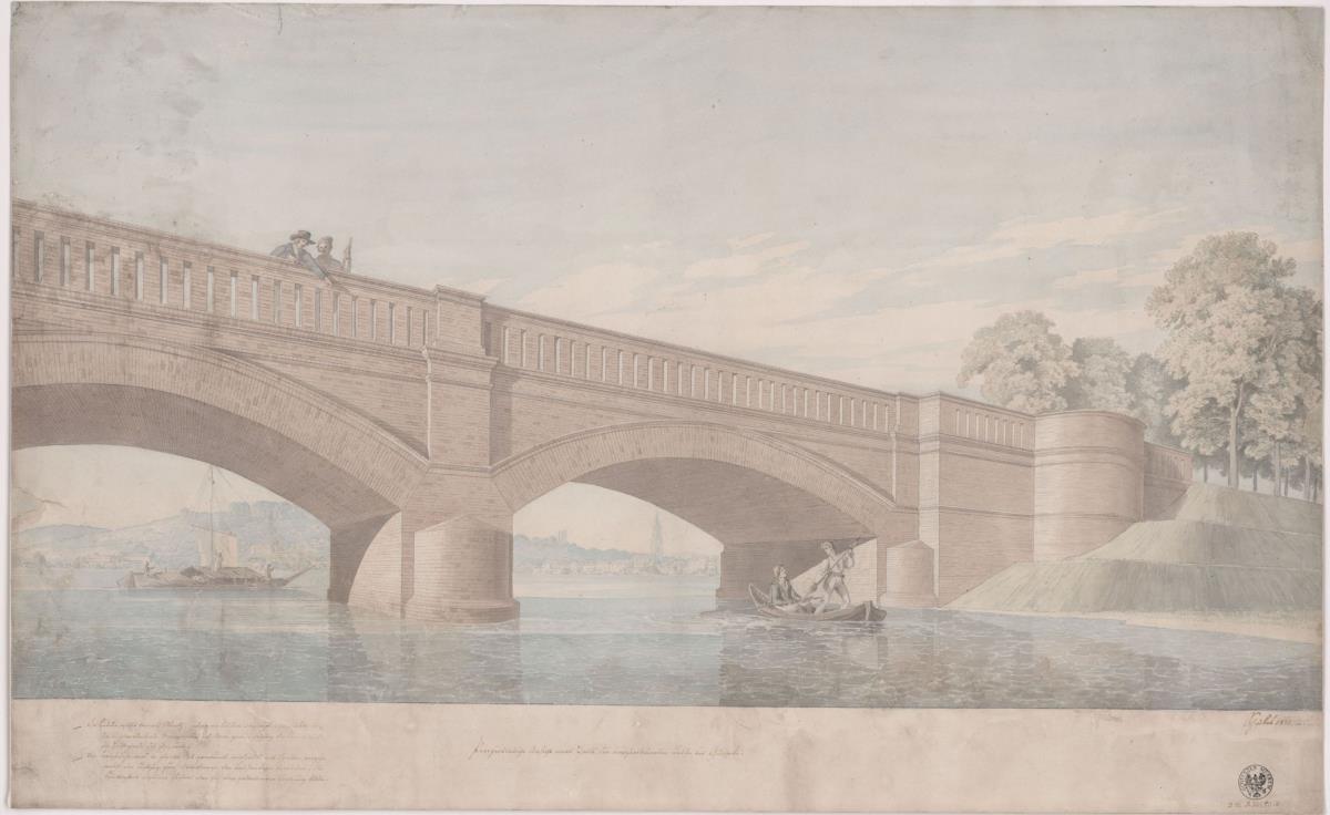 Potsdam. Glienicker Brücke. Perspektivische Ansicht