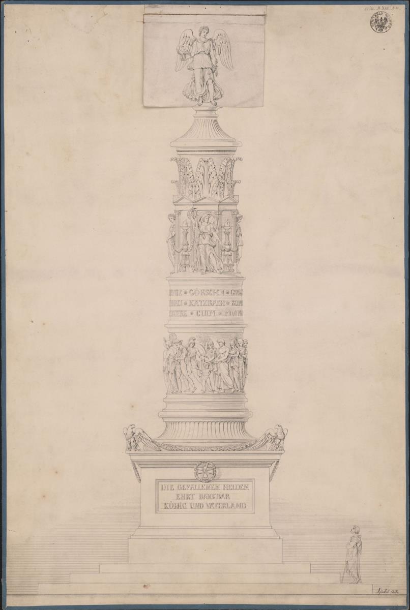 Berlin. Entwurf zum Kreuzbergdenkmal / Denkmal für die Befreiungskriege in Form einer monumentalen Säule