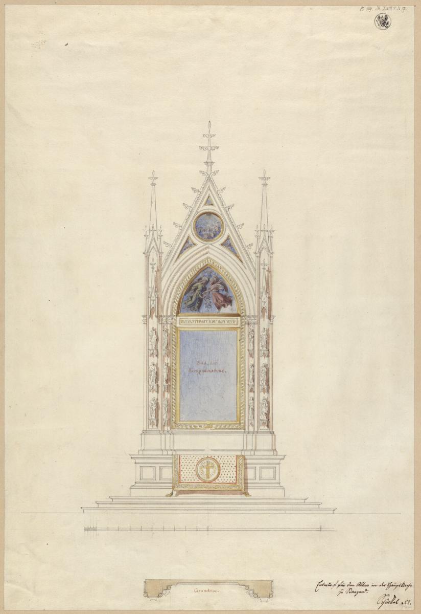 Stargard (Szczeciński). Entwurf zum Hauptaltar der Marienkirche