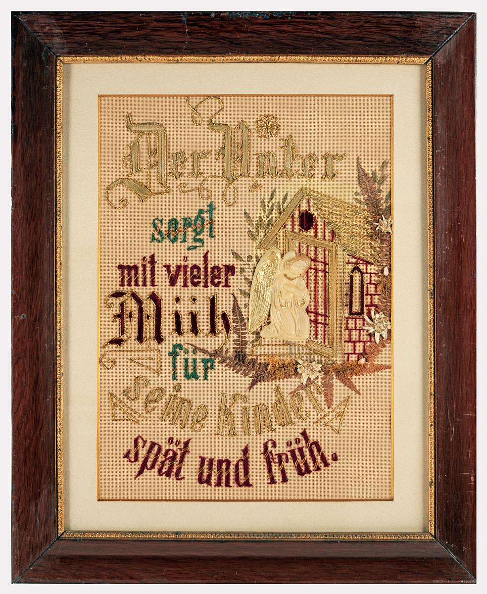 Der Vater sorgt mit vieler Müh für seine Kinder spät und früh.