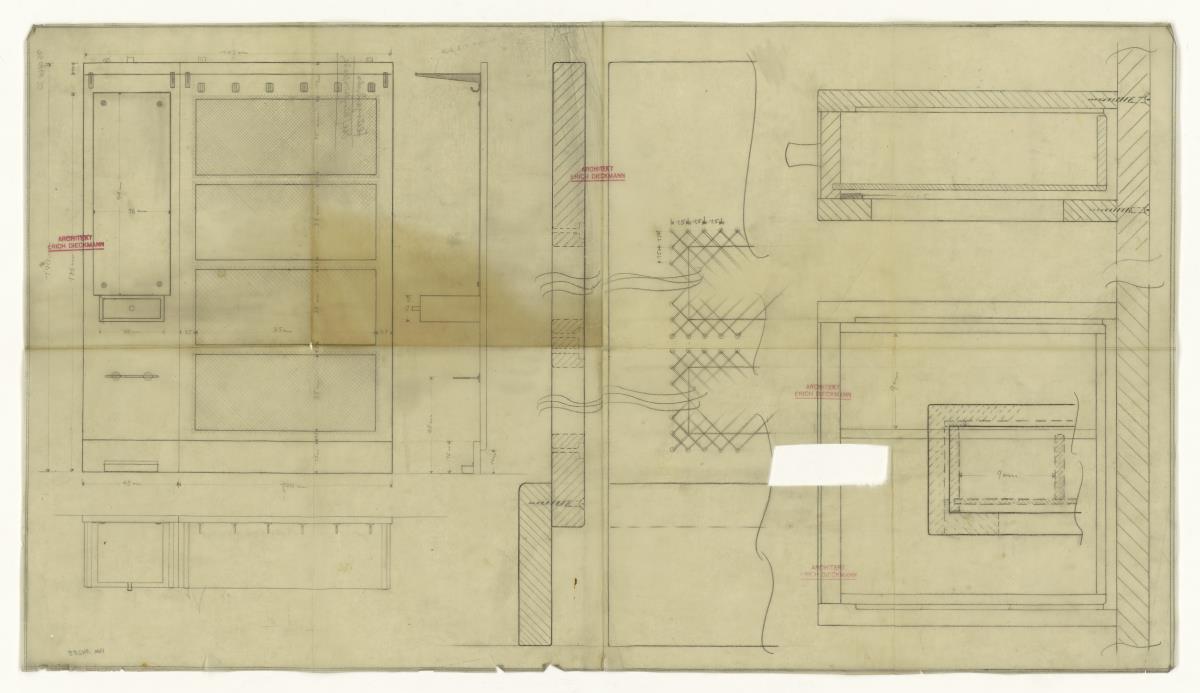 Flur-Garderobe, Auftrag Ott (Möbelentwürfe, Garderoben)