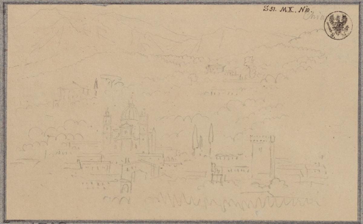 Ansicht von Chiavari südlich von Genua