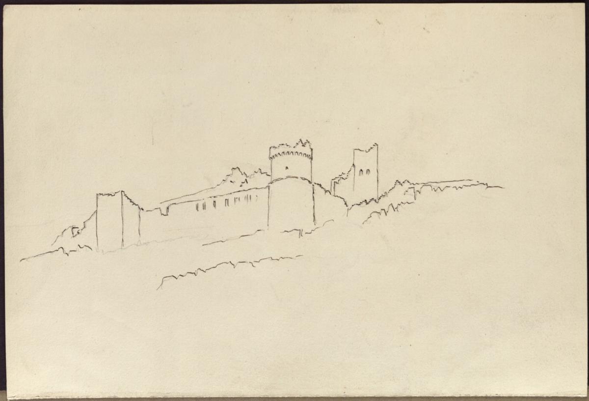 Ruine einer Festung, wohl am Golf von Neapel