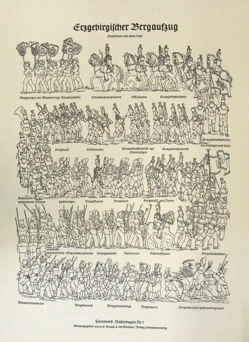 Erzgebirgischer Bergaufzug.