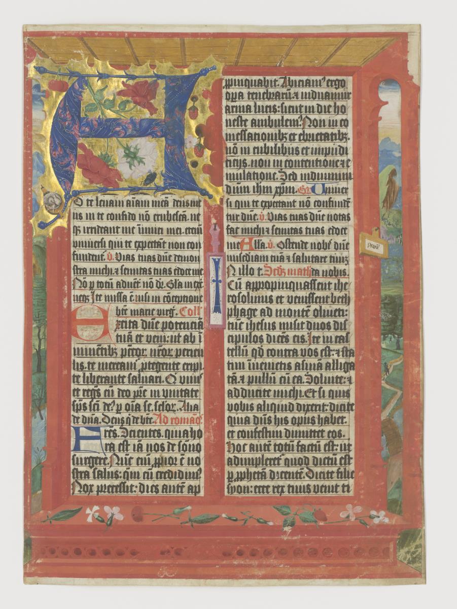 Initiale A(d te levavi), Einzelblatt aus einem Missale, Flandern