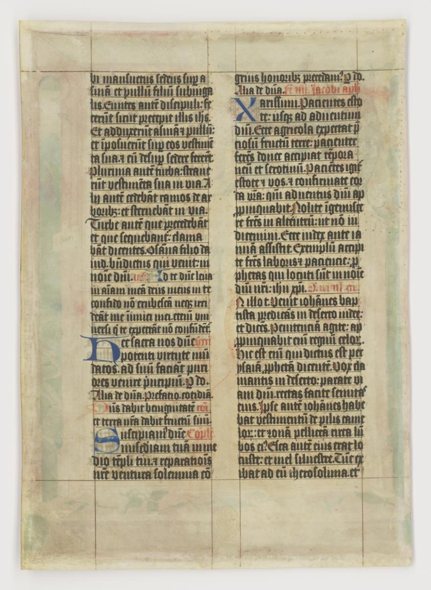 Initiale A(d te levavi), Einzelblatt aus einem Missale, Flandern