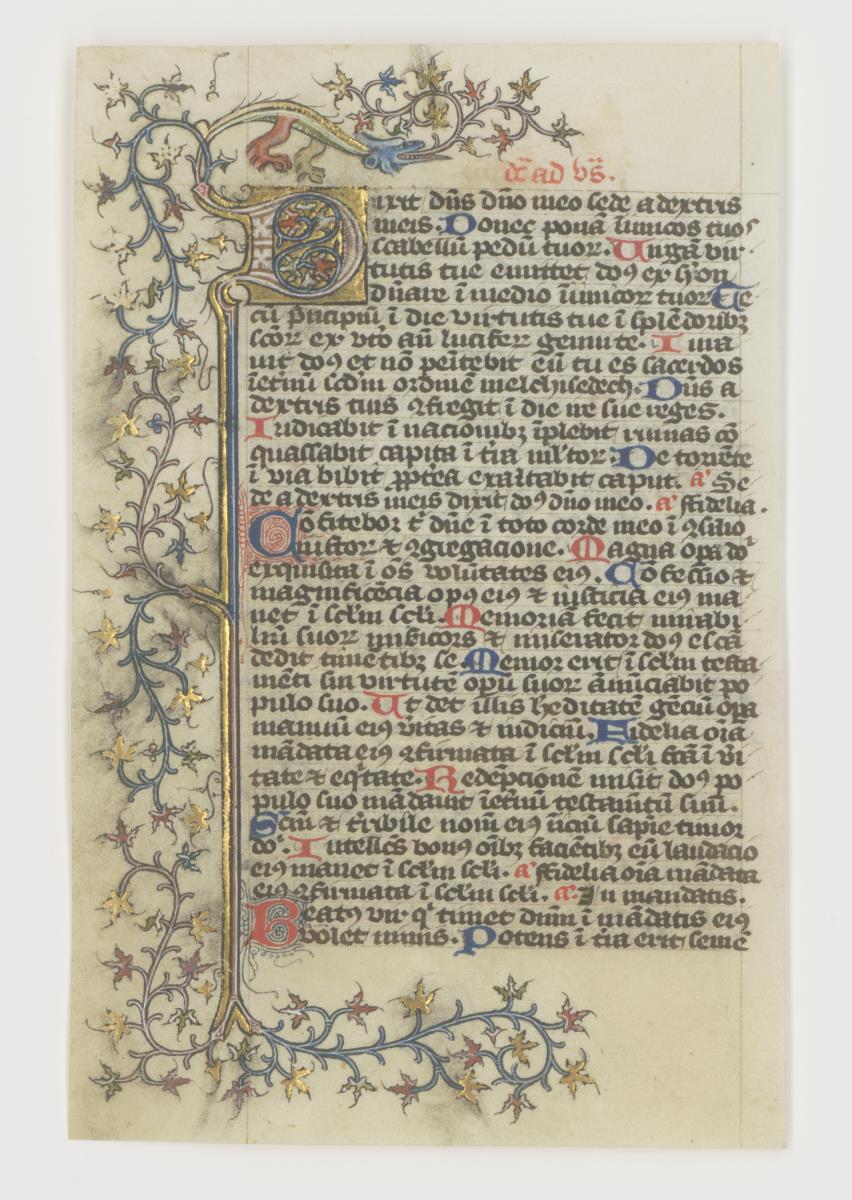 Blatt aus einem lateinischen Stundenbuch, Frankreich