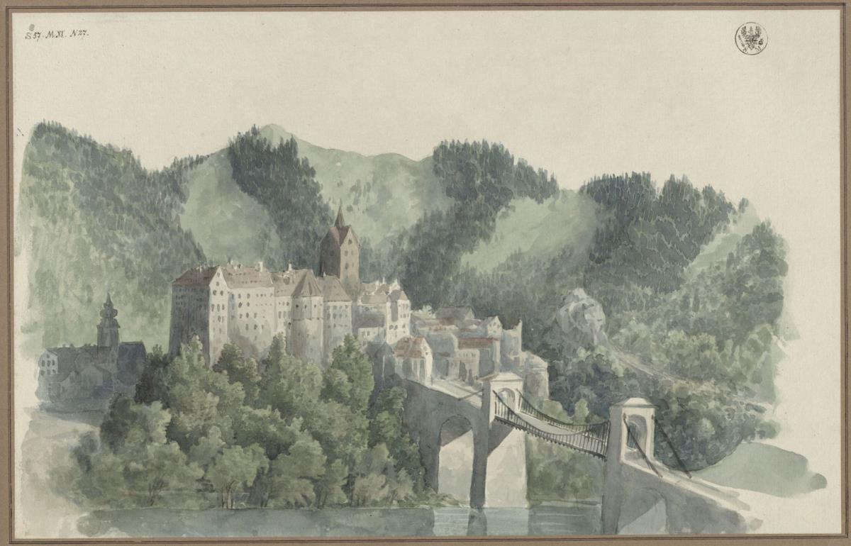 Ansicht von Elbogen (Loket) bei Karlsbad in Tschechien