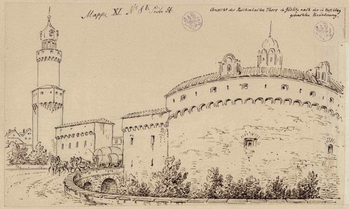 Görlitz. Ansicht des Kaisertrutz und des Reichenbacher Tores