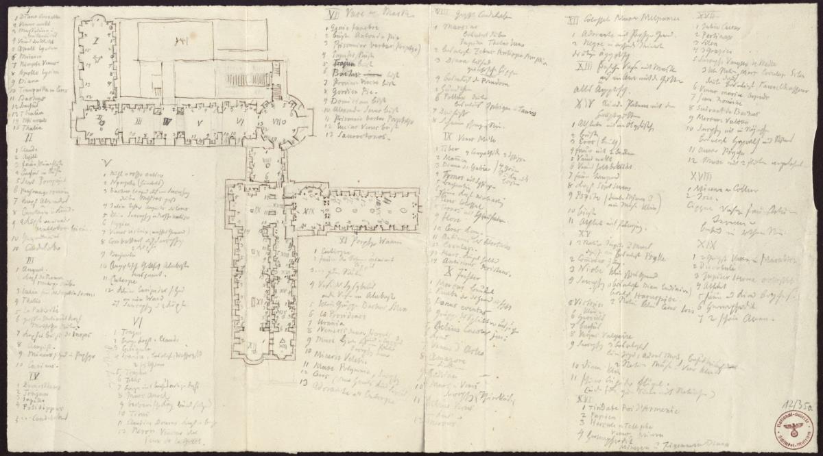 Paris, Louvre. Grundriss der Antikenabteilung