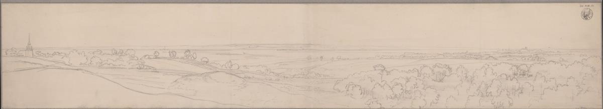 Blick auf Frauendorf (Golęcino) und Stettin (Szczecin)