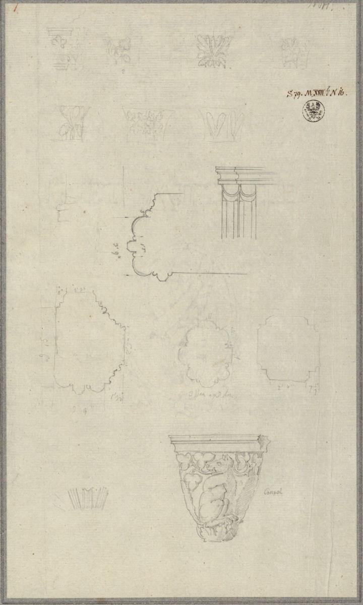 Kloster Chorin. Baudetails von Pfeilern und Kapitellen