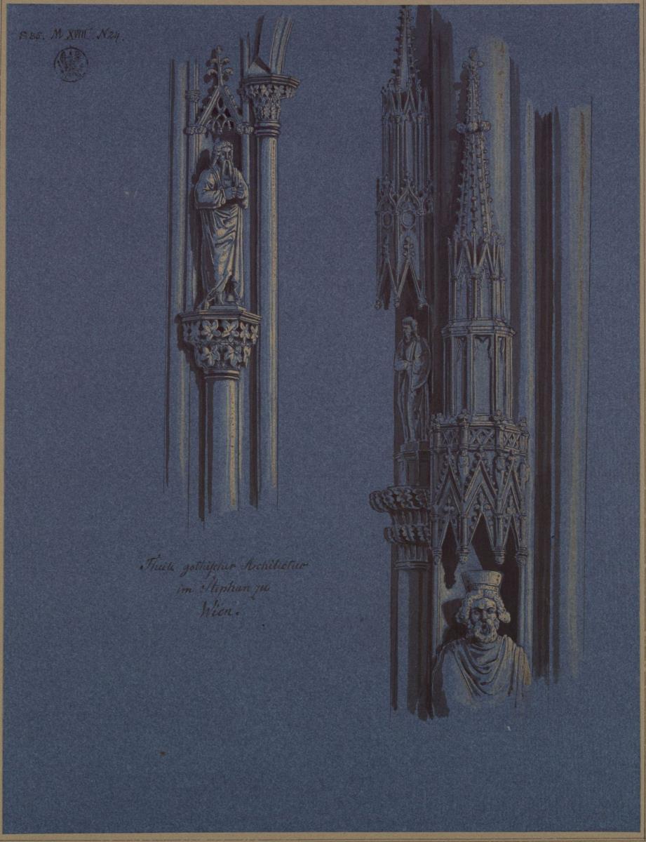 Details der skulpturalen Ausstattung von Sankt Stephan in Wien