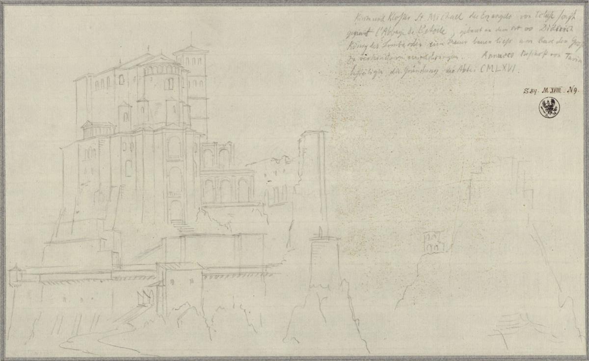 Das Bergkloster Sankt Michael von Ecluse (Chiusa di San Michele) im Piemont