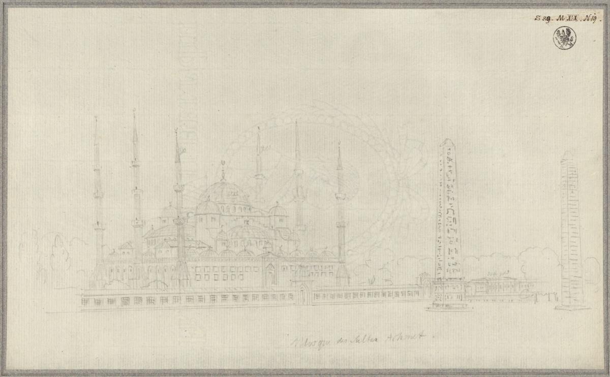 Istanbul. Ansicht der Sultan-Ahmed-Moschee