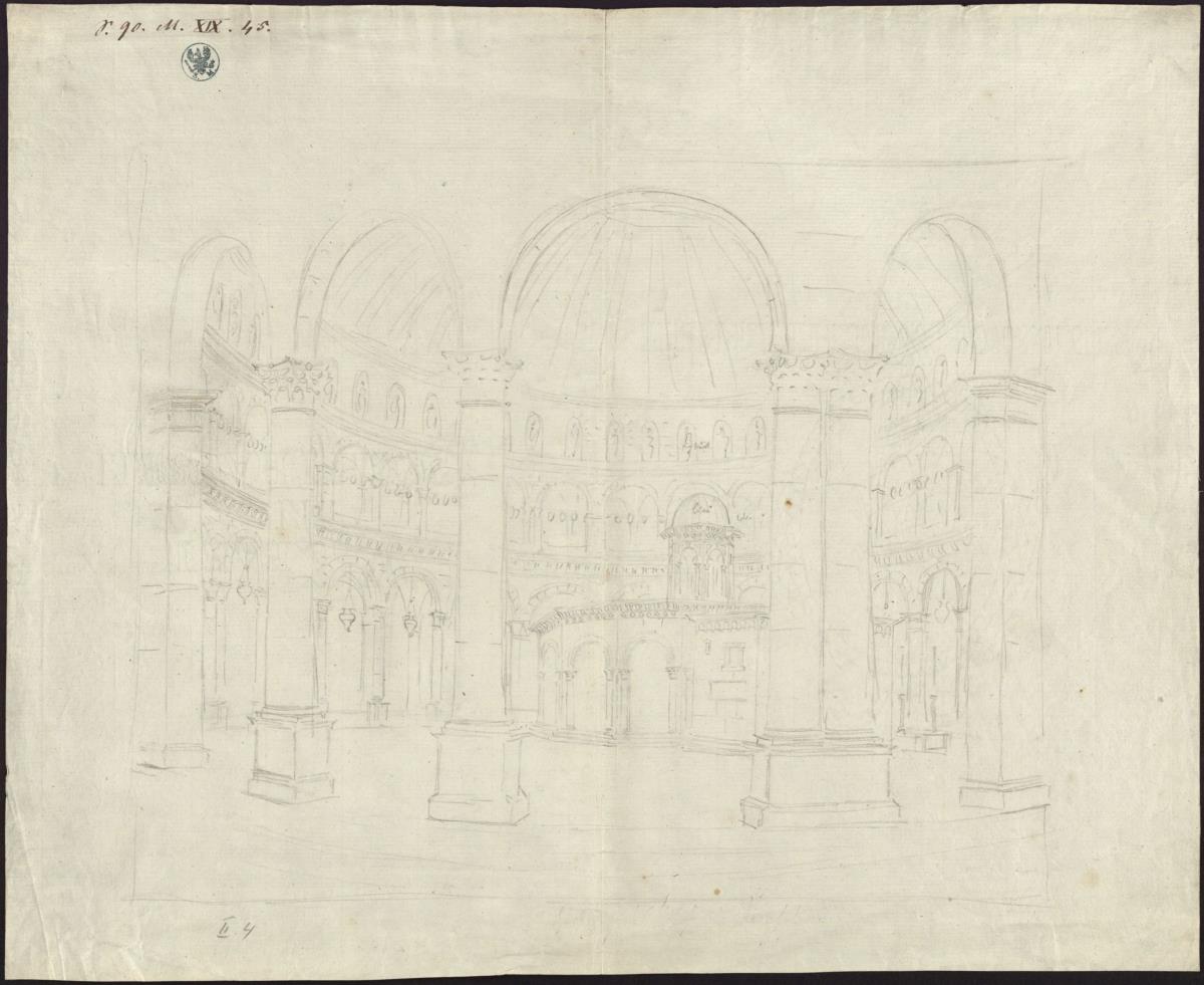 Jerusalem. Innenansicht der Grabeskirche