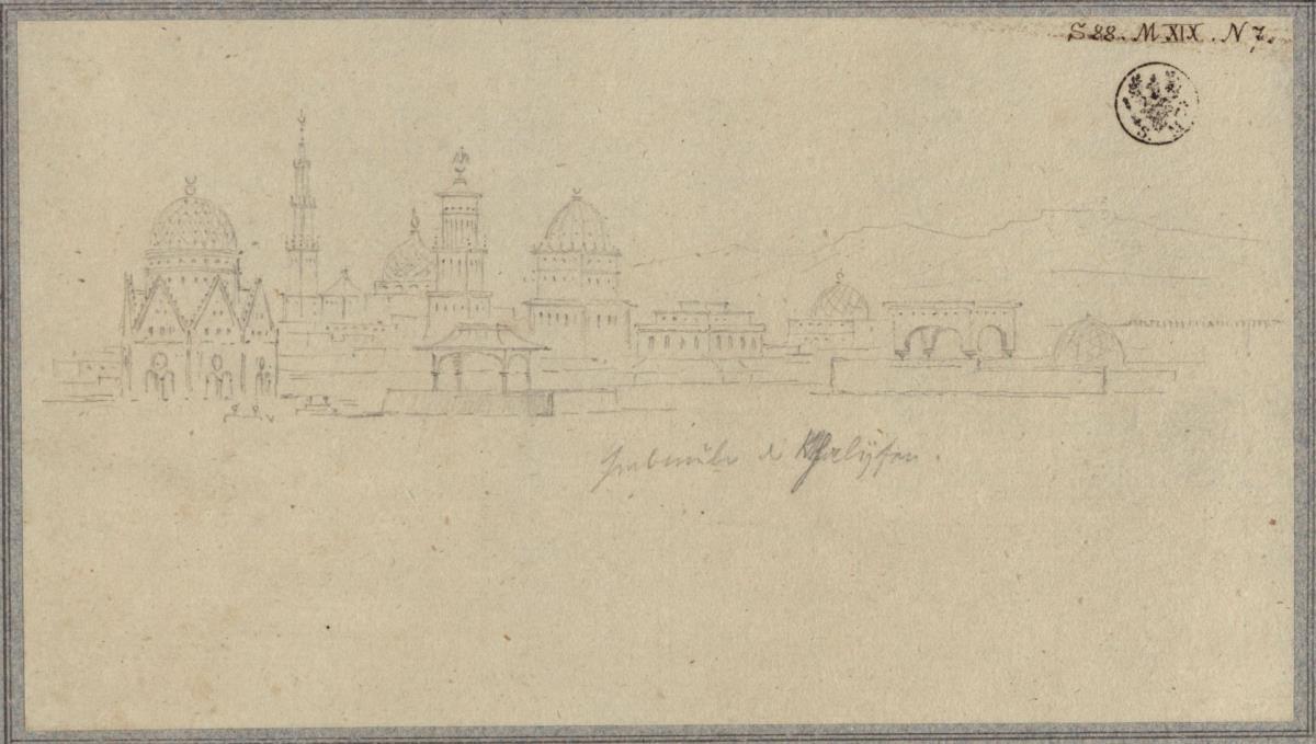 Ansicht der Grabmäler der Kalifen
