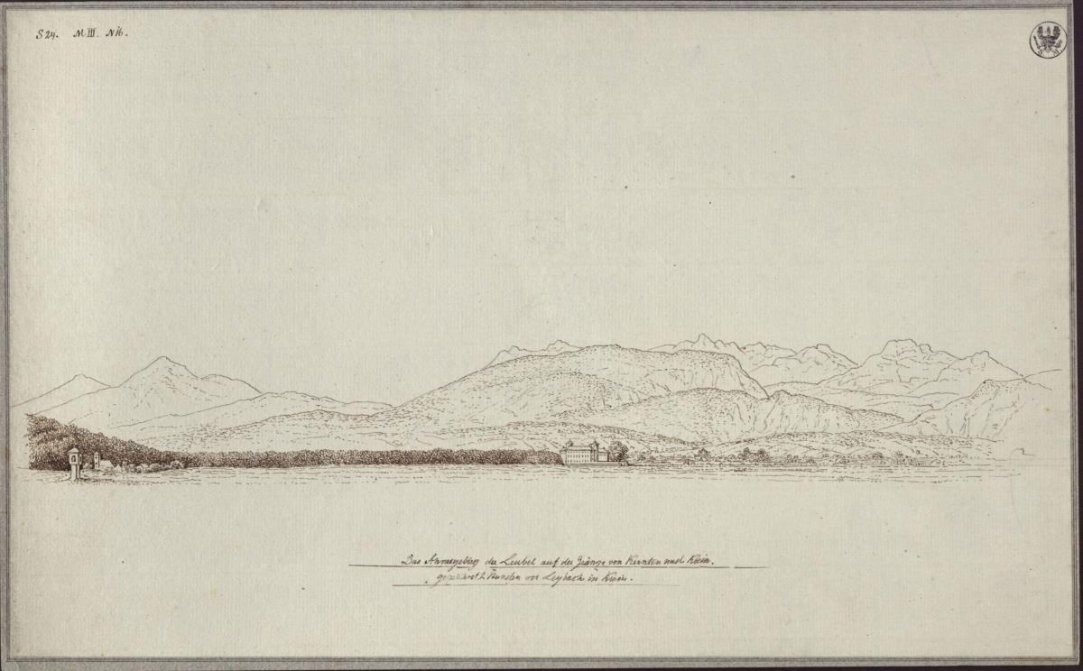 Das Schneegebirge des Loibel auf der Grenze von Kärnten und Krain