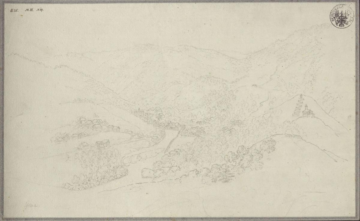 Ansicht von Idria (Idrija) in Slowenien