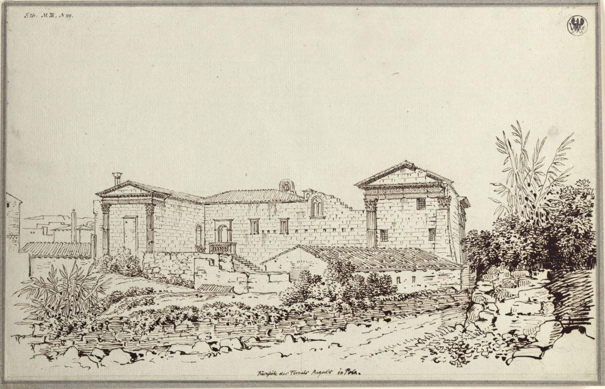 "Rückseite des Tempels des Augustus in Pola"