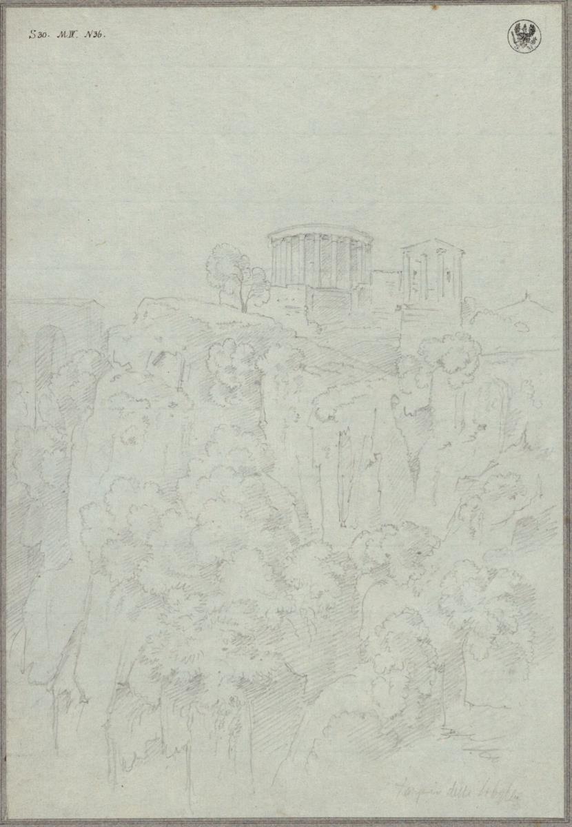 Die Tempel der Vesta und des Tiburtus in Tivoli