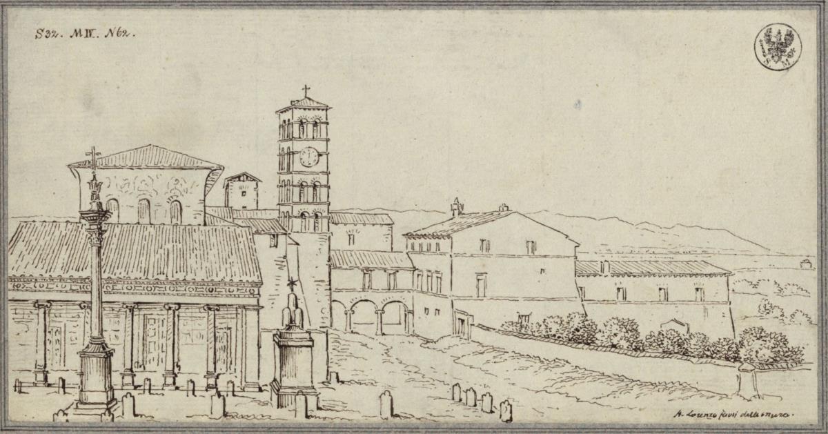 Blick auf San Lorenzo fuori le mura in Rom