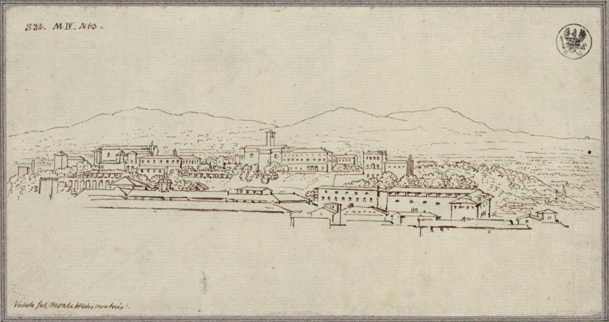 Aussicht von San Pietro in Montorio in Rom auf den Aventin
