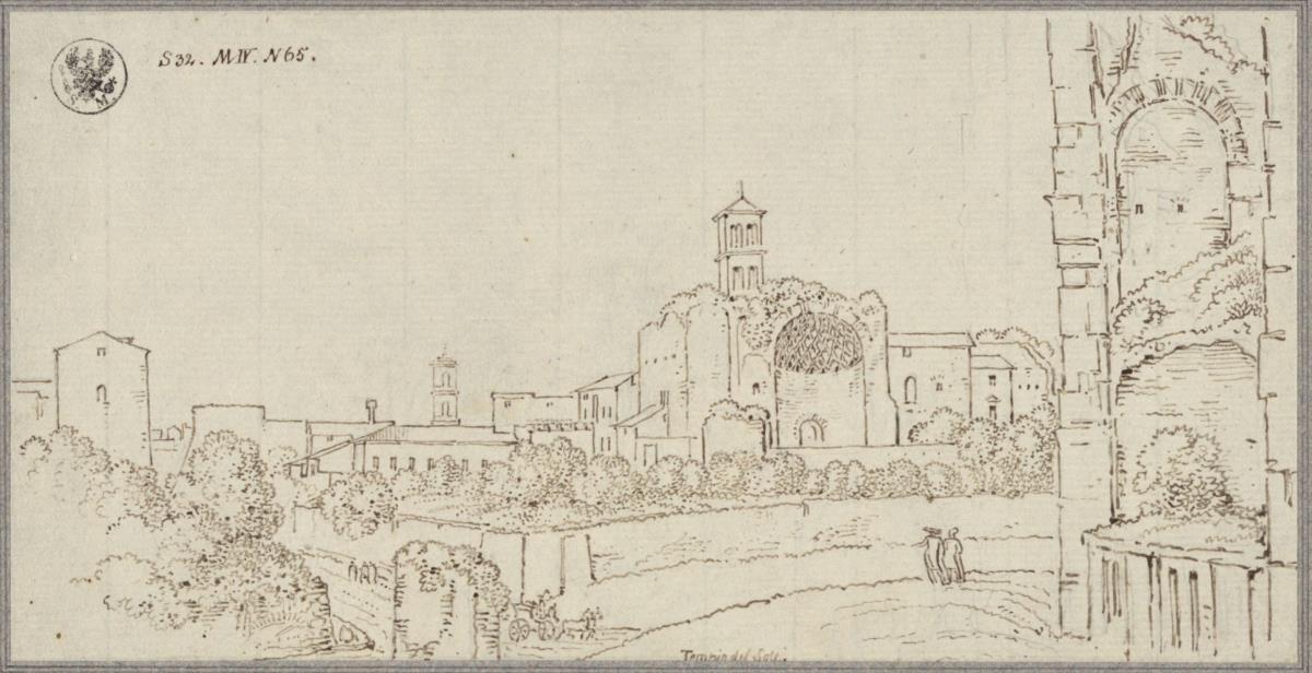 Die Ruine des Tempels der Venus und der Roma