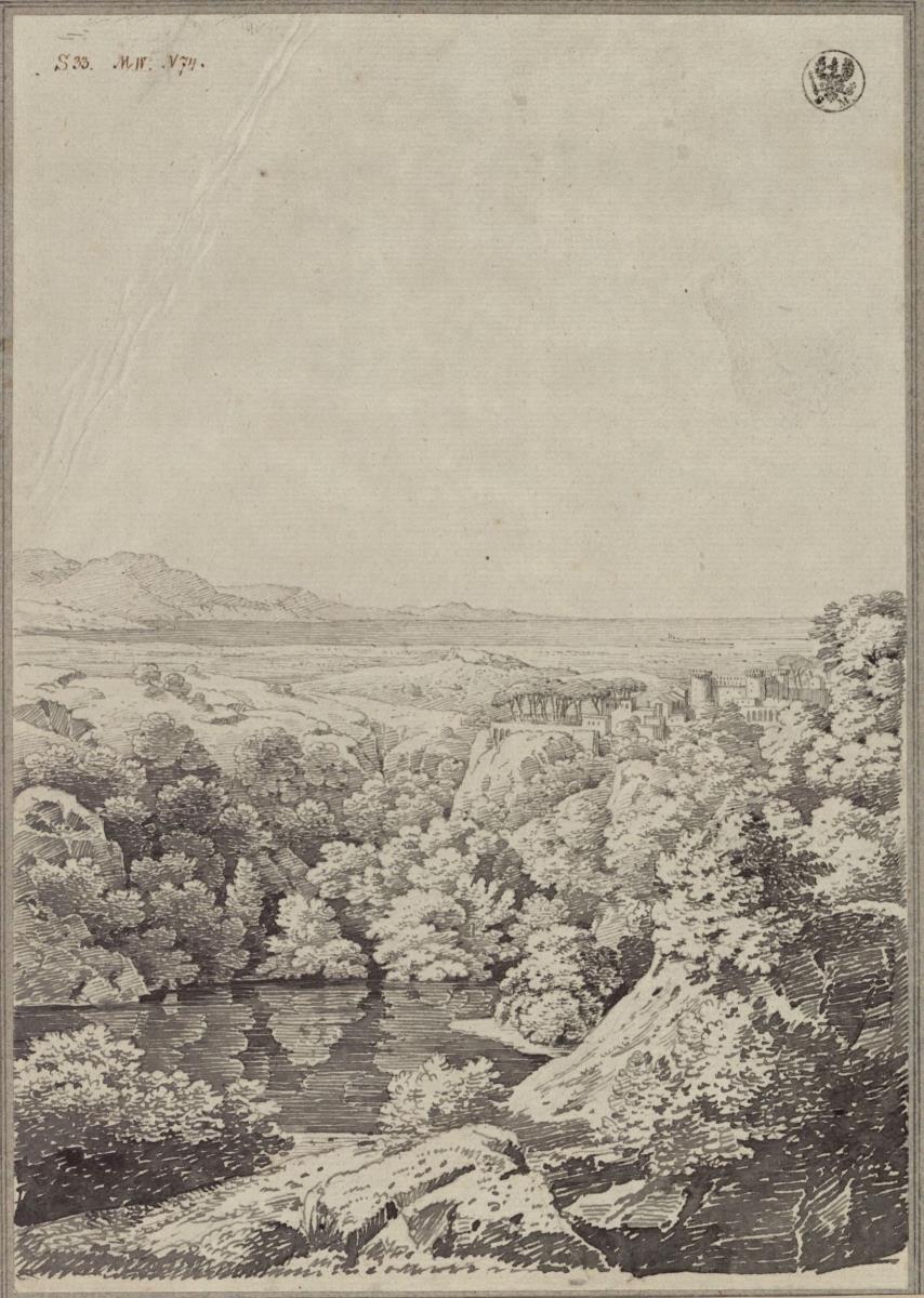 Ansicht einer Villa in der Nähe der See