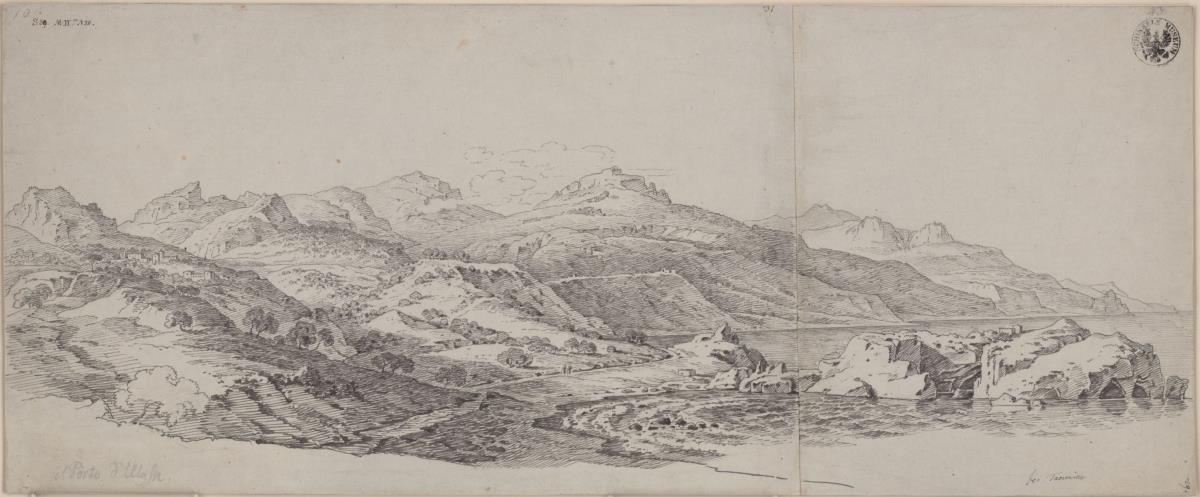 "Hafen des Ulisses bei Taormina" / Landschaft bei Taormina