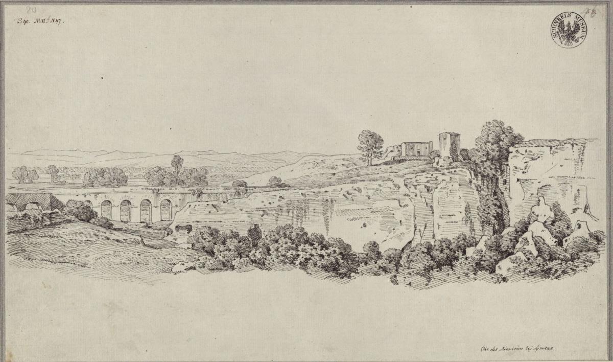 "Eingang zum Ohr des Dionysius bei Syrakusa" / Steinbruch bei Syrakus