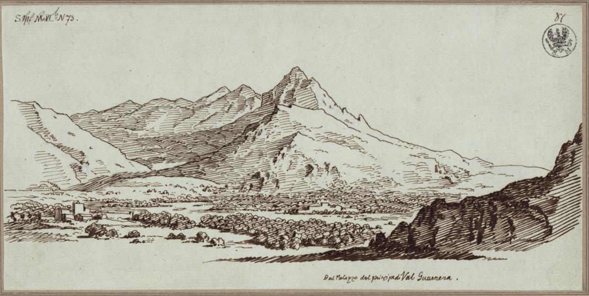 Fernsicht auf die Villa des Principe di Valguarnera