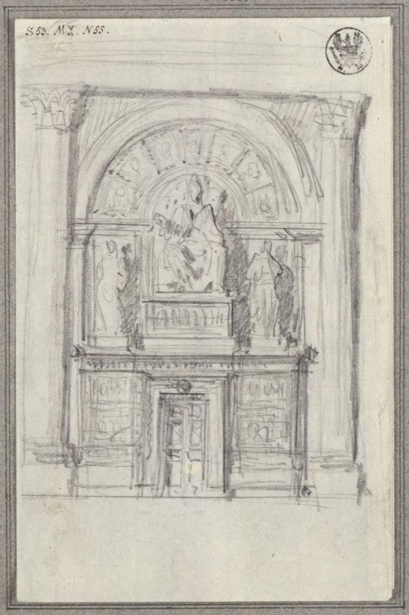 Entwurf zum Grabmal von Papst Pius VII. in Sankt Peter