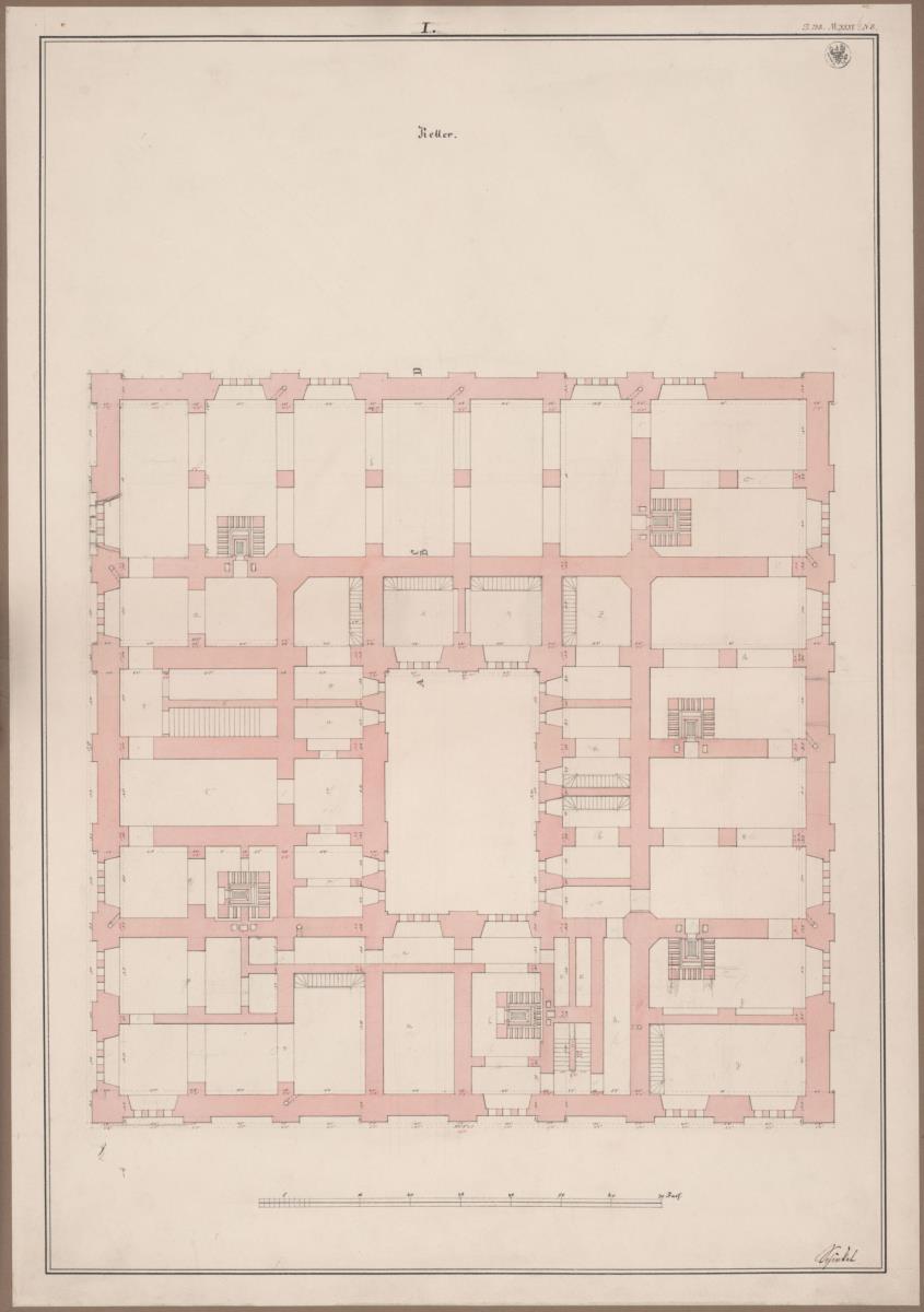 Berlin. Bauakademie. Grundriss des Kellergeschosses