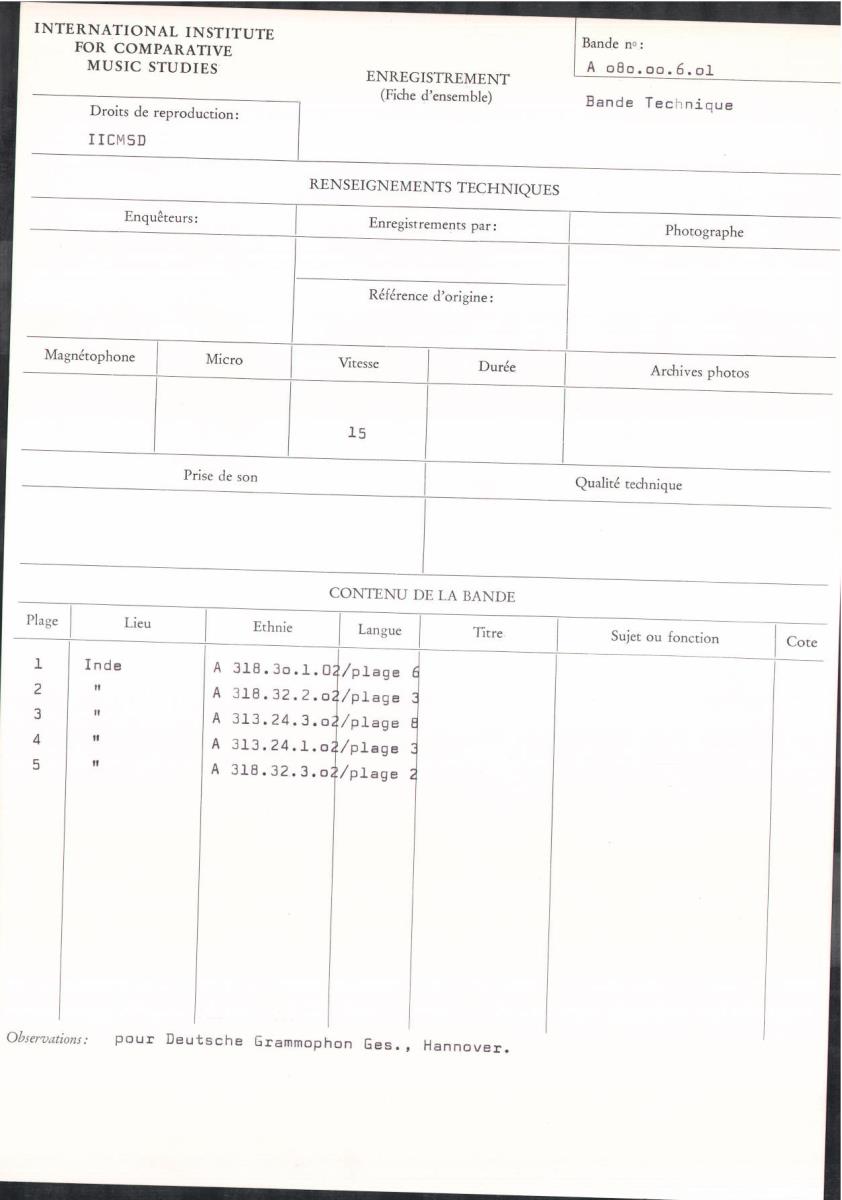 Bande Technique